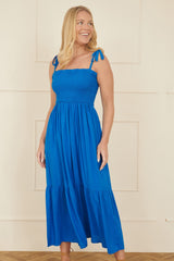 Yumi Blue Midi Sun Dress