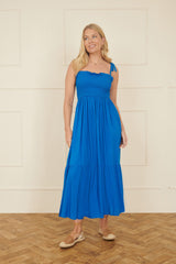 Yumi Blue Midi Sun Dress