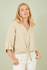 Yumi Stone Italian Linen Shirt