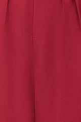 Yumi Burgundy Wide Leg Trousers
