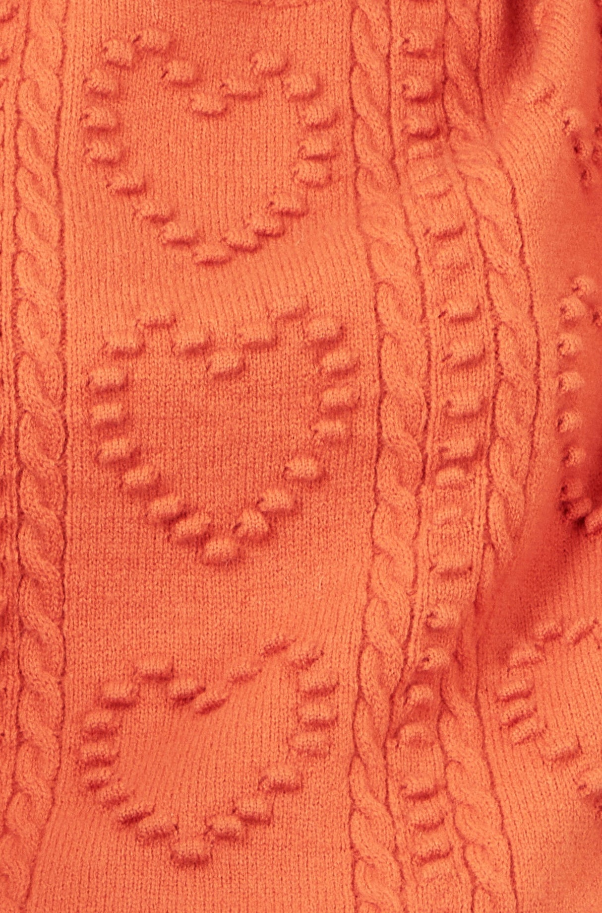Yumi Orange Heart Knit Relaxed Jumper
