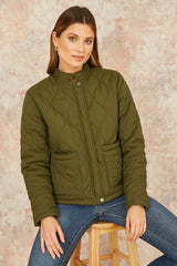 Yumi Green Short Quilted Jacket