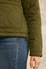 Yumi Green Short Quilted Jacket