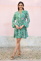 Yumi Green Leopard Print Tunic