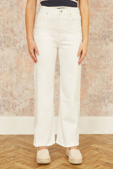Yumi White Wide Leg High Waist Jeans