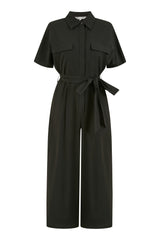Yumi Black Utility Relaxed Fit Jumpsuit