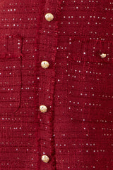 Yumi Burgundy Boucle Tunic Dress