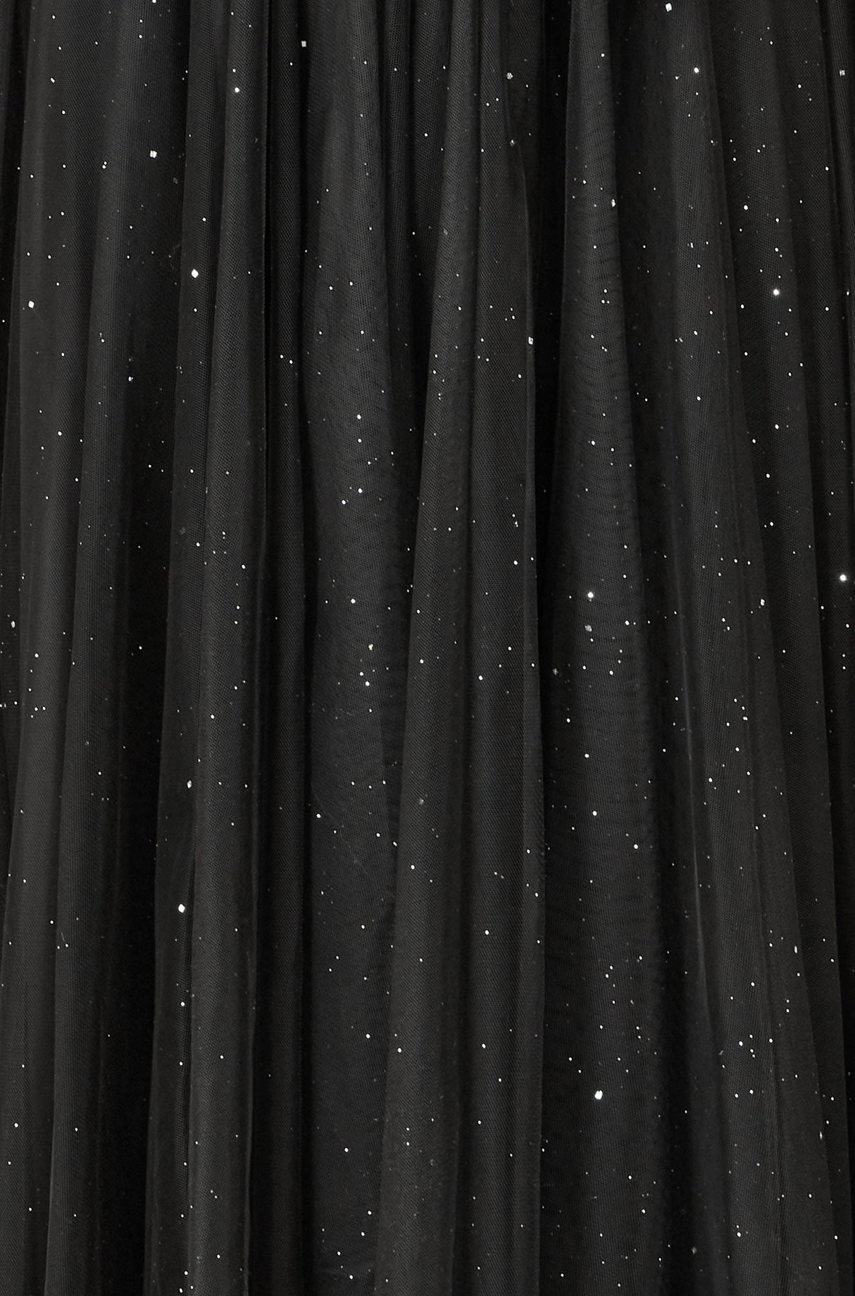 Yumi Black Sparkle Mesh Tulle Skirt With Satin Bow