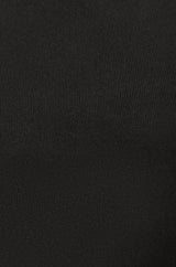 Yumi Black Knitted Ruched Midi Dress