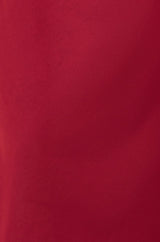 Yumi Burgundy Buckle Detail Ruched Dress