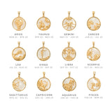 Virgo, Gold Zodiac Necklace