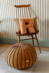 Knitted Pouffe ZIGGY | CINNAMON