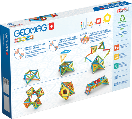 Geomag Supercolor Panels - 114 Pieces Set