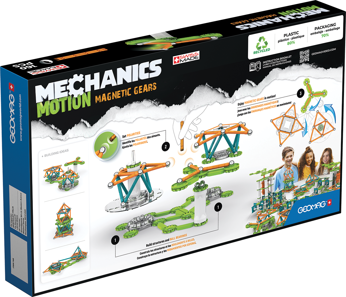 Geomag Mechanics Motion Magnetic Gears 160 Pieces