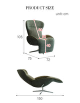 Abt Swivel Lounge Chair With Recliner, Linen