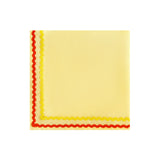 Ric Rac Yellow & Orange Linen Napkins | Pink | Set of 2