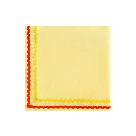 Ric Rac Yellow & Orange Linen Napkins | Pink | Set of 2