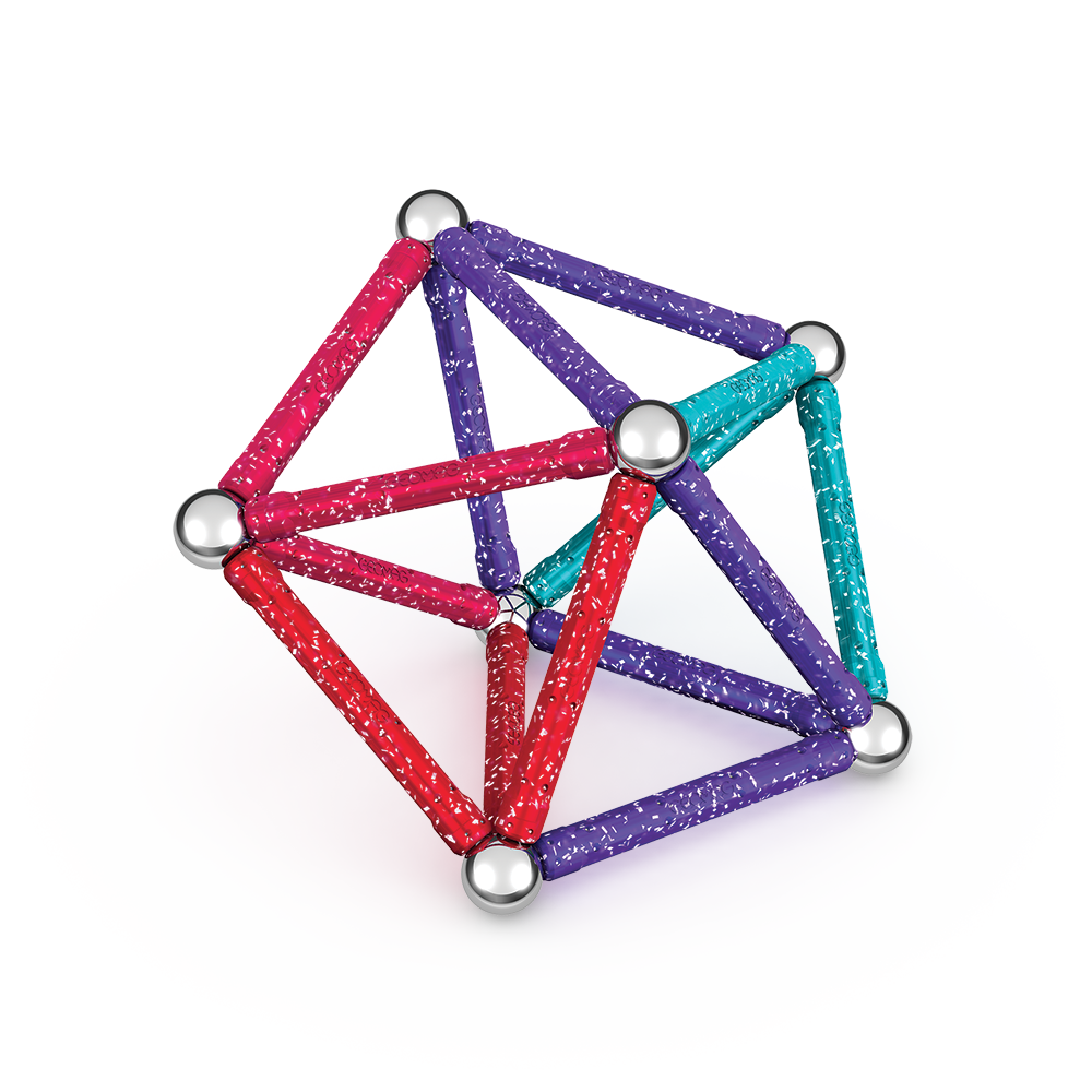 Geomag Glitter Recycled 60 Pieces Set