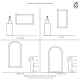 Aimi - Full Length Gold Metal Rectangle Window Mirror - 180cm x 105cm