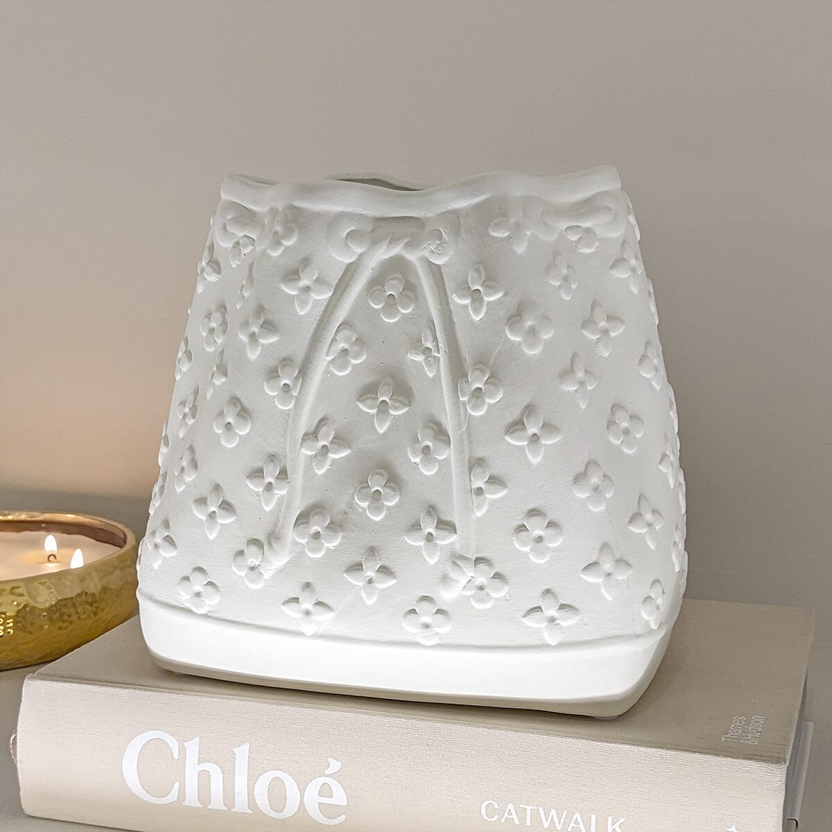 Alessia White Designer Inspired Handbag Ornament