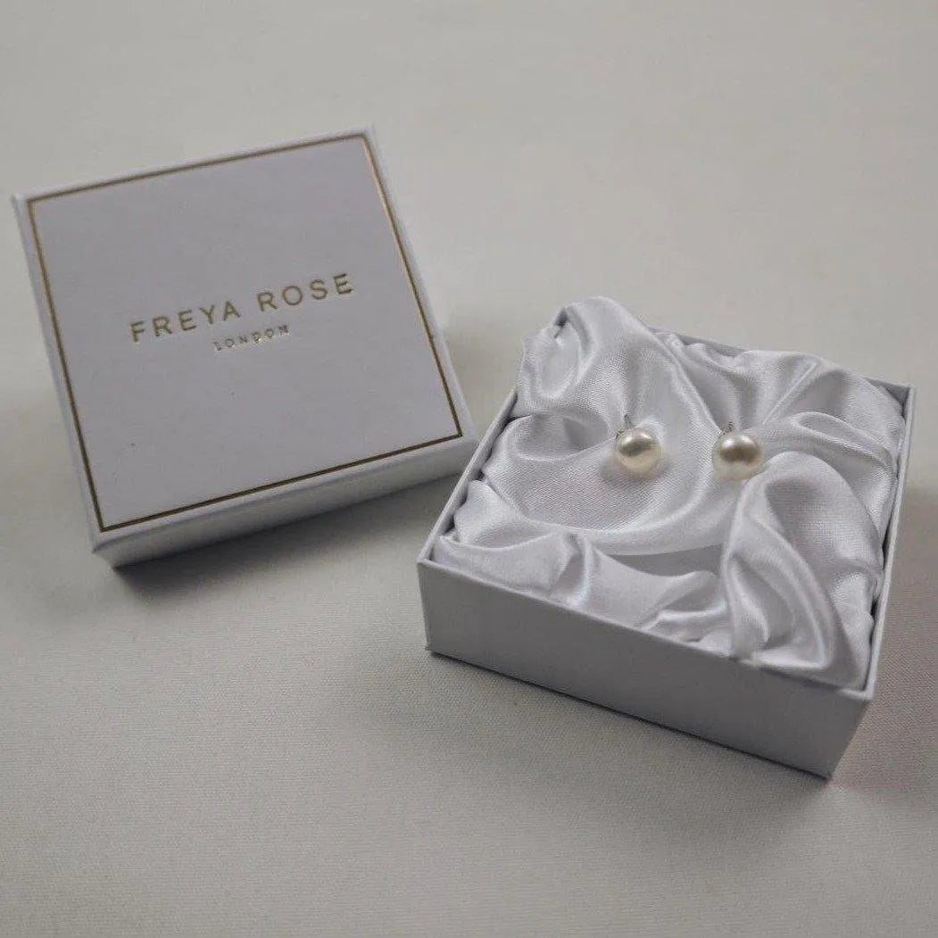 Fresh Water Pearl and Silver Stud Earrings