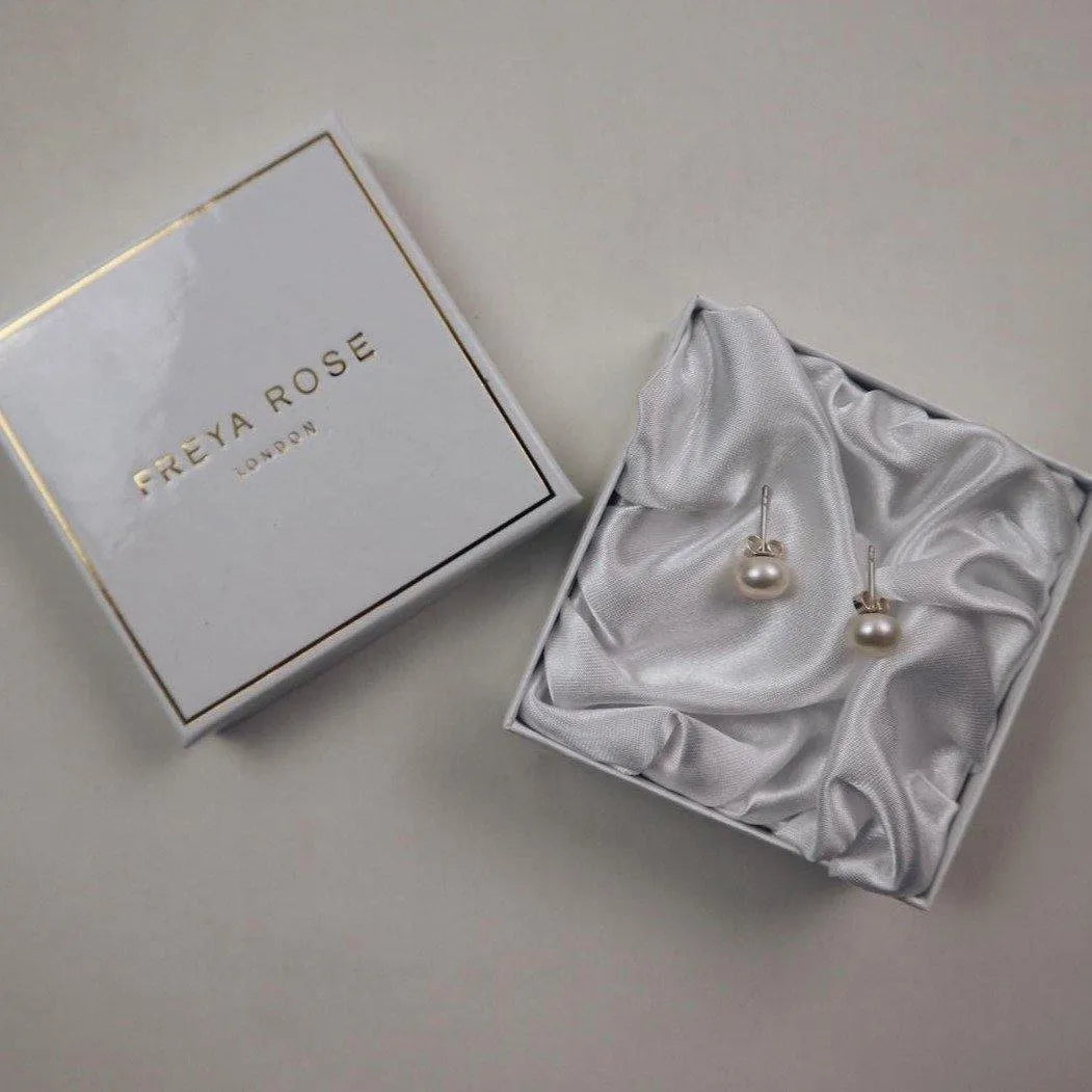 Fresh Water Pearl and Silver Stud Earrings
