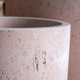 Aurella | Blushstone – 55cm Extra Large Concrete Cylinder Planter – 93L Round Plant Pot