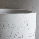 Aurella | White Mist – 70cm X Large Concrete Cylinder Planter – 199L Round Plant Pot
