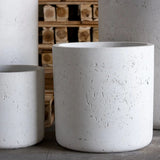 Aurella | White Mist – 70cm X Large Concrete Cylinder Planter – 199L Round Plant Pot