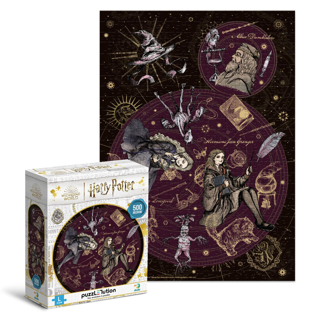 Dodo Puzzlution Harry Potter Character Constellations 500-Piece Jigsaw Puzzle