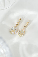 Uptown Oval Drop Earrings: Gold
