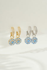 Something Blue Drop Earrings: Silver