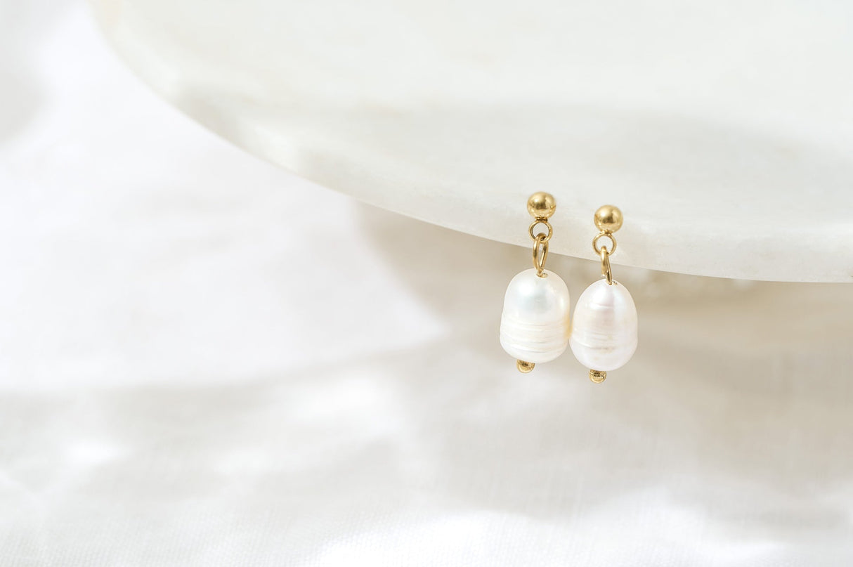 Elegant Pearl Stud Earrings