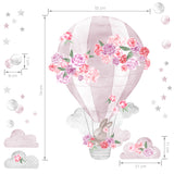 Wall Sticker | Hot Air Balloon Pink