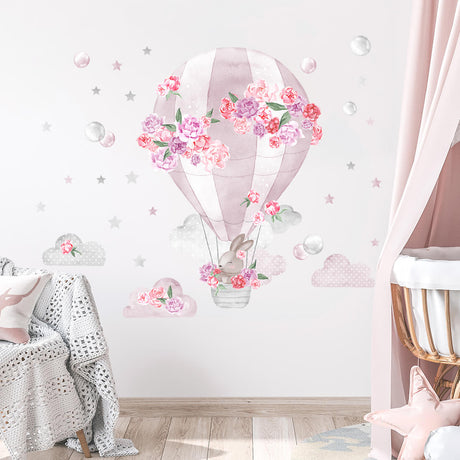 Wall Sticker | Hot Air Balloon Pink