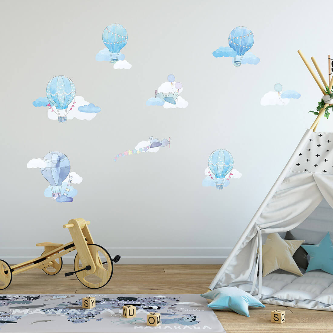 Wall Stickers | Blue Balloons