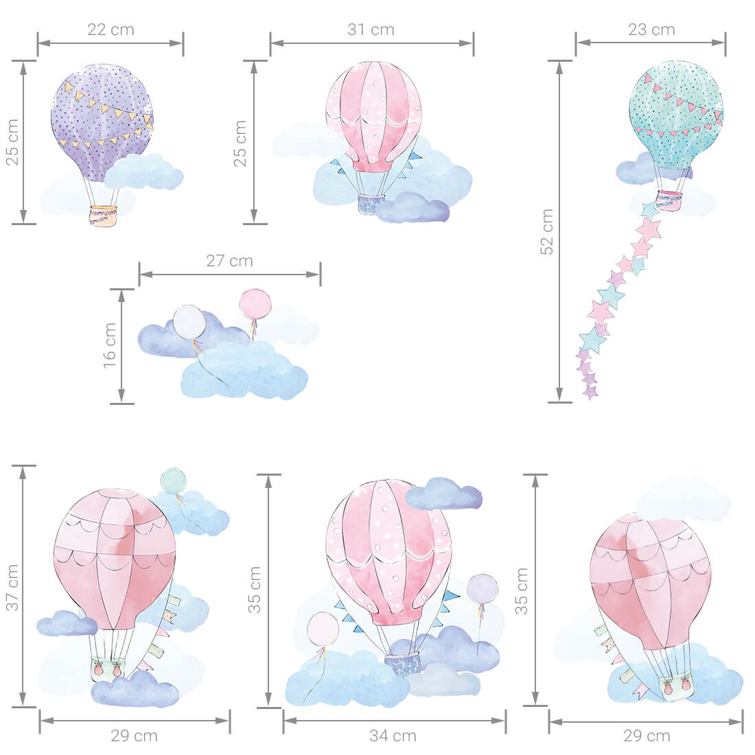 Wall Stickers | Pink Balloons