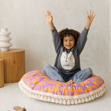MINICAMP Large Kids Floor Cushion in Vibrant Tulip Pattern