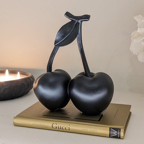 Black Decorative Cherry Ornament