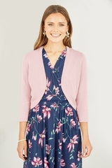 Yumi Blush Knitted Curve Bolero