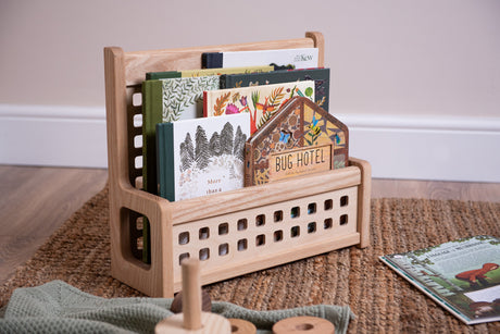 Book Storage Caddy - Solid Ash
