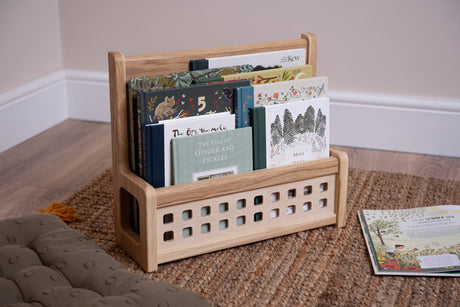 Book Storage Caddy - Solid Oak