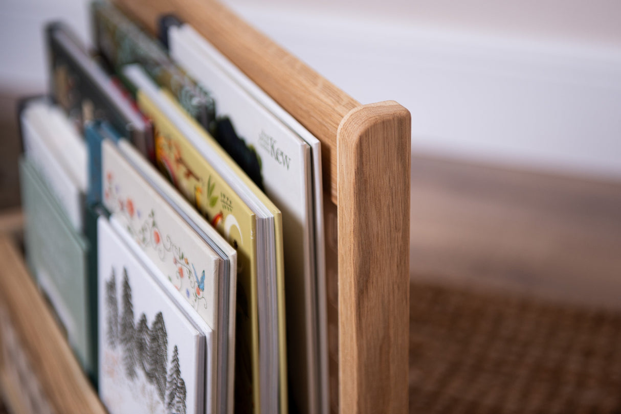 Book Storage Caddy - Solid Oak