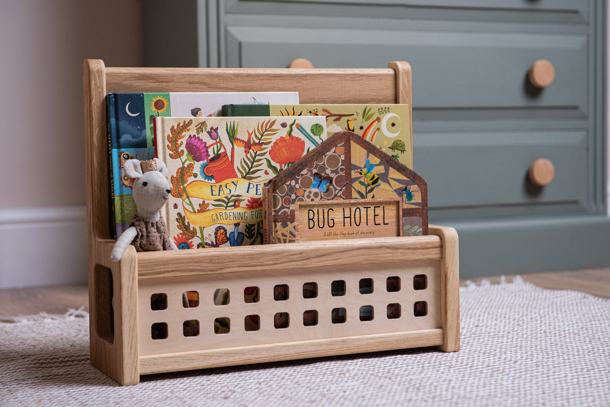 Book Storage Caddy - Solid Oak