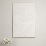 Boston Cream Textured Abstract Canvas Wall Art