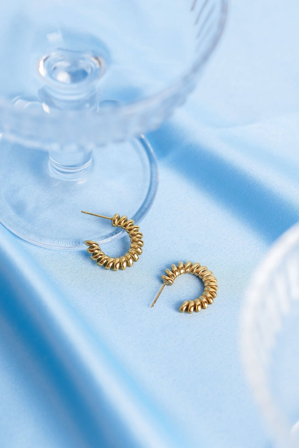 Spiral Gold Hoops