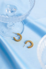 Spiral Gold Hoops