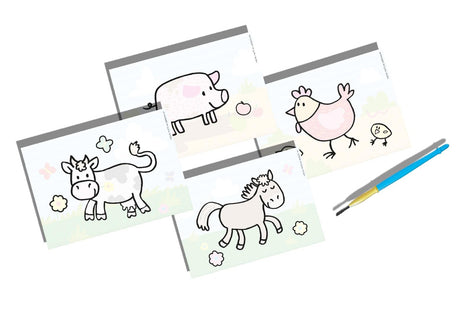 Colouring With Water - Farm Animals