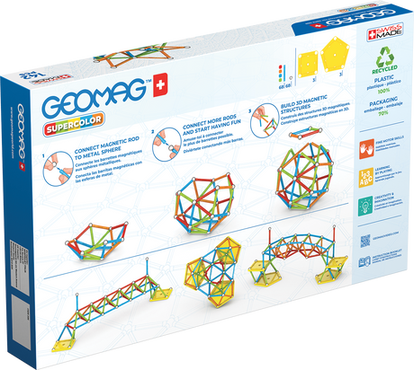 Geomag Supercolor Recycled 142 Pieces Set