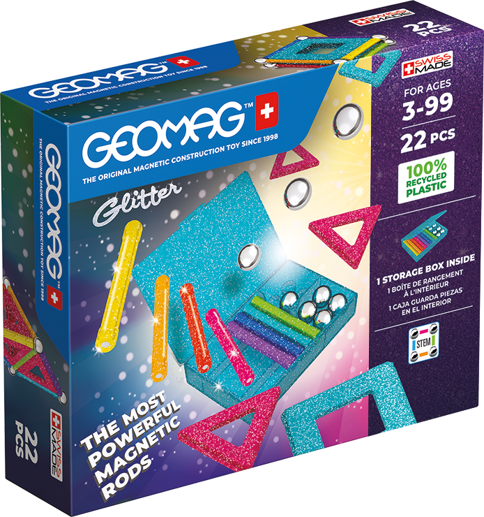 Geomag Glitter Panels Recycled 22 Pieces Set